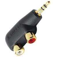 Audioquest Hard Mini RCA Adaptor 3.5mm Male <>  2 Female RCA (706585480)