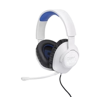 JBL Quantum 100P Playstation Over-Ear Wired Gaming Headset (White/Blue)
