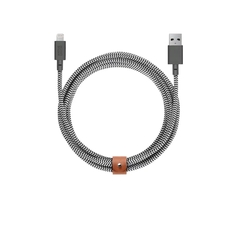 Native Union Belt Cable, USB A to Lightning - 3m (Zebra) 4895200436348