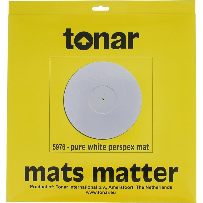 Tonar Pure White Perspex Turntable Mat 5976 