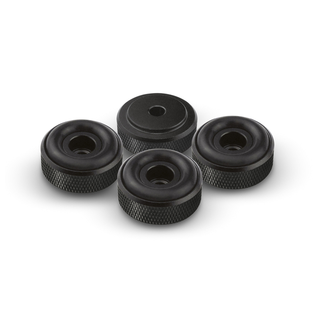 DYNAVOX 208043 aluminum feet small Black (set 4)