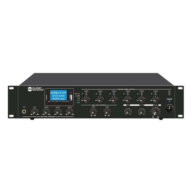 CMX AUDIO DA-500MT ΕΝΙΣΧΥΤΗΣ-ΜΙΚΤΗΣ 6 ΖΩΝΩΝ 500W ,MP3 & FM, USB & SD