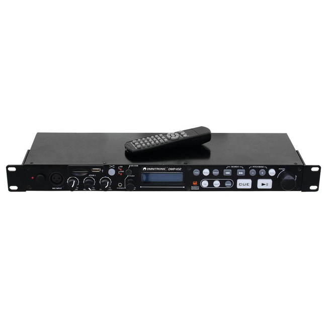 OMNITRONIC DMP-102 USB/SD CARD PLAYER RACK MOUNTABLE