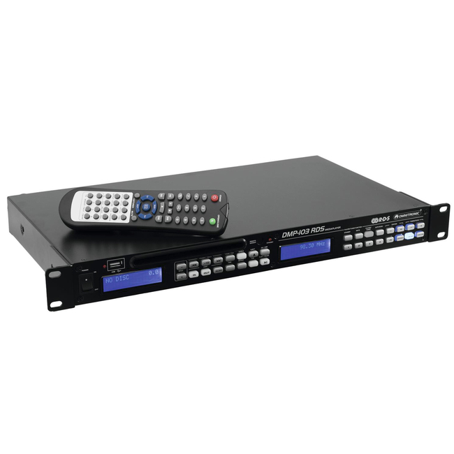 OMNITRONIC DMP-103RDS USB/SD CARD PLAYER RACK MOUNTABLE WITH FM RDS TUNE