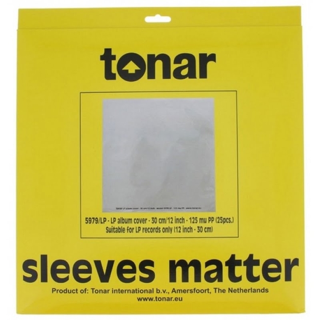 Tonar LP – 12" outer sleeves (25 pcs/pack) 125 MU Heavy Duty 5979