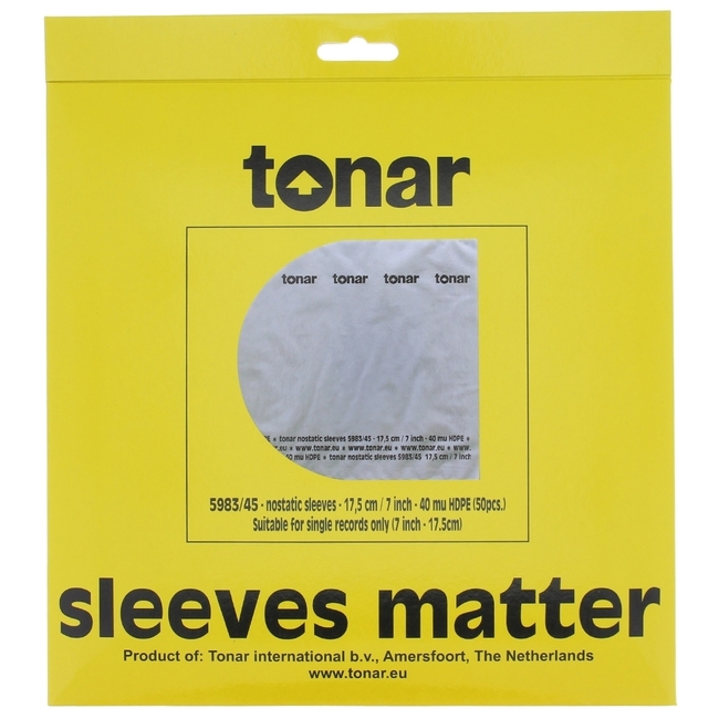 Tonar Nostatic sleeves for 7 inch" - (50 pcs/pack) - 5983