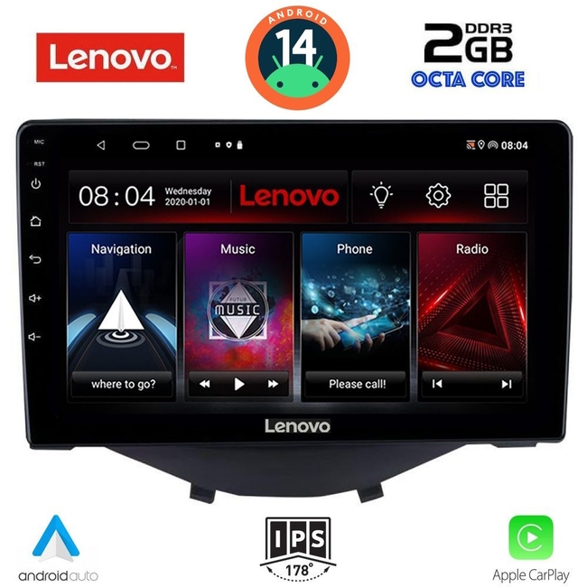 LENOVO LVF 5715_CPA CLIMA (9inc) MULTIMEDIA TABLET for CITROEN C1-PEUGEOT 108-TOYOTA AYGO mod. 2014&gt;