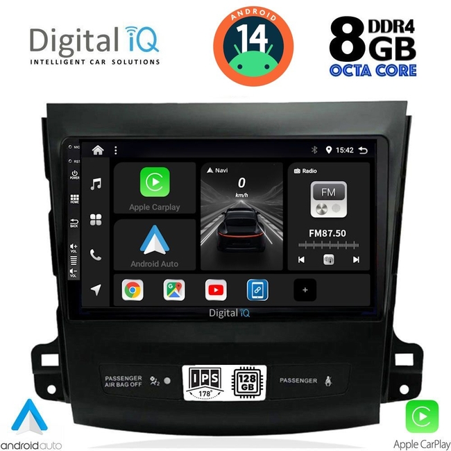 DIGITAL IQ BXF 7442_CPAA (9inc) MULTIMEDIA TABLET for CITROEN C-CROSSER | MITSUBISHI OUTLANDER | PEUGEOT 4007  mod. 2006-2012