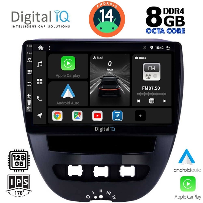 DIGITAL IQ BXF 7707_CPAA (10inc) MULTIMEDIA TABLET for CITROEN C1-PEUGEOT 107-TOYOTA AYGO mod. 2005-2014