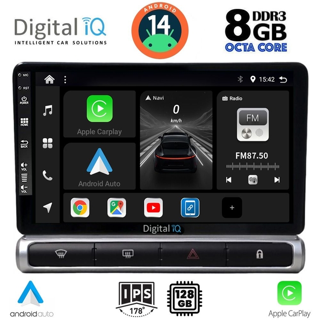 DIGITAL IQ BXF 7093H_CPAA (9inc) MULTIMEDIA TABLET for CITROEN C3 - DS3 mod. 2016&gt; High Version