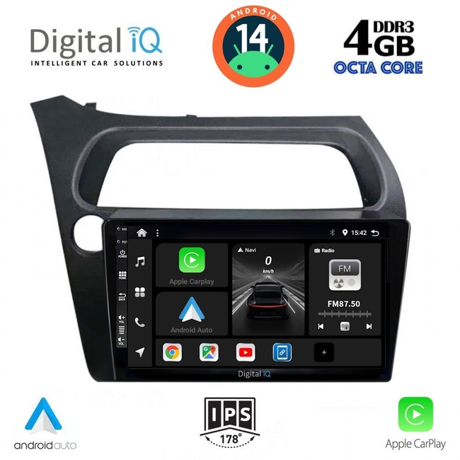 DIGITAL IQ BXF 6189_CPAA (9inc) MULTIMEDIA TABLET for HONDA CIVIC 3D-5D mod. 2006-2012