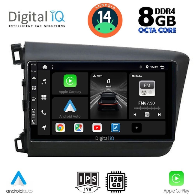 DIGITAL IQ BXF 71904D_CPAA (9inc) MULTIMEDIA TABLET for HONDA CIVIC 4Doors mod. 2012-2016