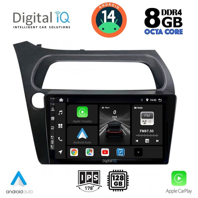 DIGITAL IQ BXF 7189_CPAA (9inc) MULTIMEDIA TABLET for HONDA CIVIC 3D-5D mod. 2006-2012