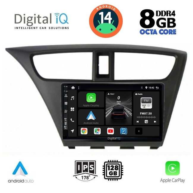 DIGITAL IQ BXF 7190_CPAA (9inc) MULTIMEDIA TABLET for HONDA CIVIC mod. 2012-2016