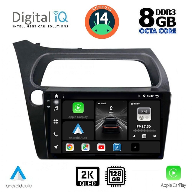 DIGITAL IQ BXF 8189_CPAA (9inc) MULTIMEDIA TABLET for HONDA CIVIC 3D-5D mod. 2006-2012