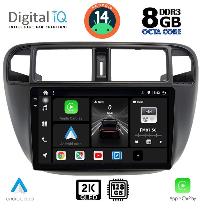 DIGITAL IQ BXF 8186_CPAA A/C (9inc) MULTIMEDIA TABLET for HONDA CIVIC mod. 1995-2001