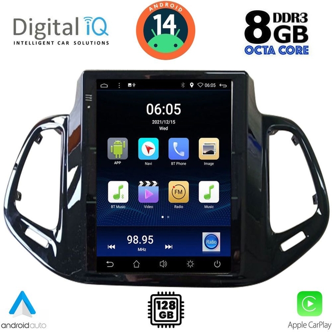 DIGITAL IQ BXF 7878_CPAA TESLA STYLE for JEEP COMPASS mod. 2017-2020