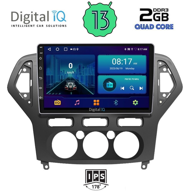 DIGITAL IQ BXB 1162_GPS A/C (10inc) MULTIMEDIA TABLET for FORD MONDEO mod. 2007-2011