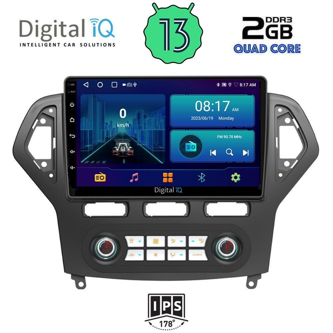 DIGITAL IQ BXB 1162_GPS CLIMA (10inc) MULTIMEDIA TABLET for FORD MONDEO mod. 2007-2011