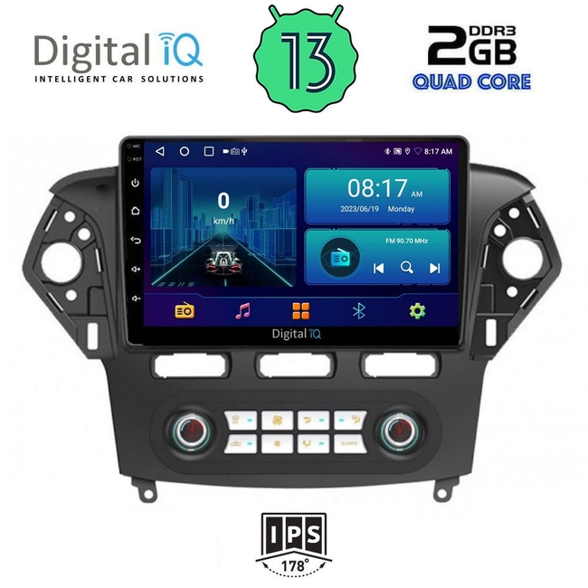 DIGITAL IQ BXB 1163_GPS CLIMA (10inc) MULTIMEDIA TABLET for FORD MONDEO mod. 2011-2013