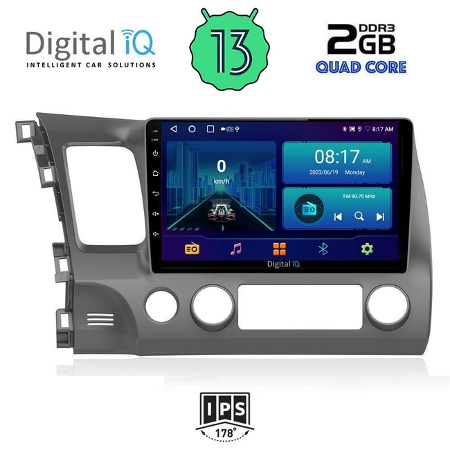 DIGITAL IQ BXB 1188_GPS (10inc) MULTIMEDIA TABLET for HONDA CIVIC 4D mod. 2006-2012