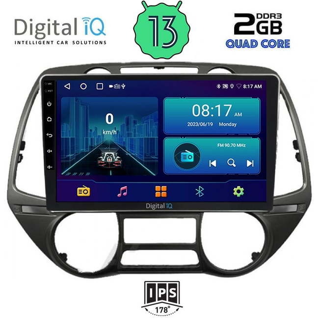 DIGITAL IQ BXB 1226_GPS  (9inc) MULTIMEDIA TABLET for HYUNDAI i20 mod. 2008-2013