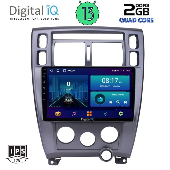 DIGITAL IQ BXB 1241_GPS (10inc) MULTIMEDIA TABLET for HYUNDAI TUSCON mod. 2004-2010