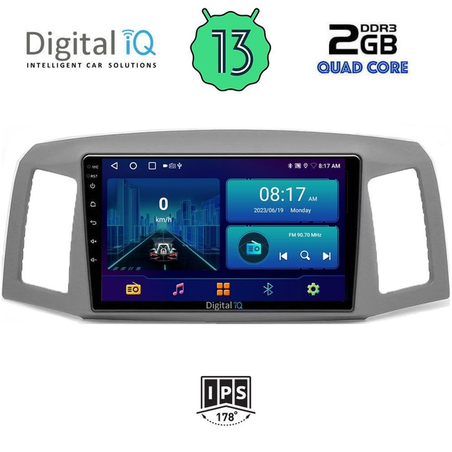 DIGITAL IQ BXB 1281_GPS (10inc) MULTIMEDIA TABLET for JEEP GRAND CHEROKEE mod. 2005-2007