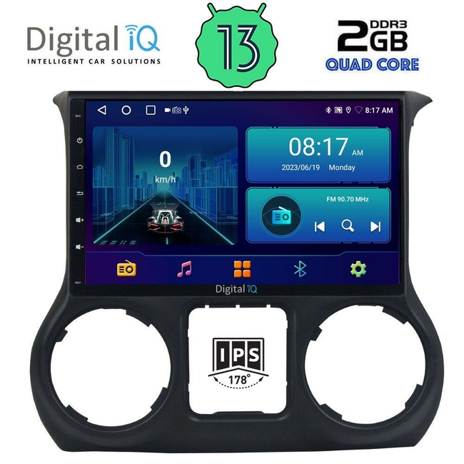 DIGITAL IQ BXB 1295_GPS (10inc) MULTIMEDIA TABLET for JEEP WRANGLER  mod. 2011-2014