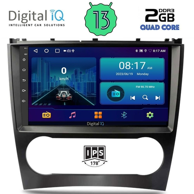 DIGITAL IQ BXB 1404_GPS (9inc) MULTIMEDIA TABLET for MERCEDES C – CLK (W203-209) mod. 2004-2008