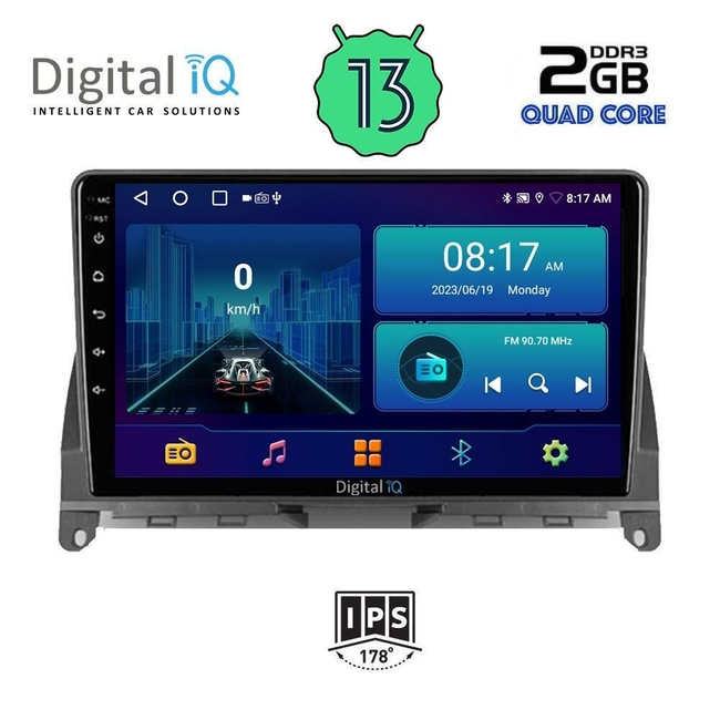 DIGITAL IQ BXB 1405_GPS (9inc) MULTIMEDIA TABLET for MERCEDES C (W204) mod. 2007-2011