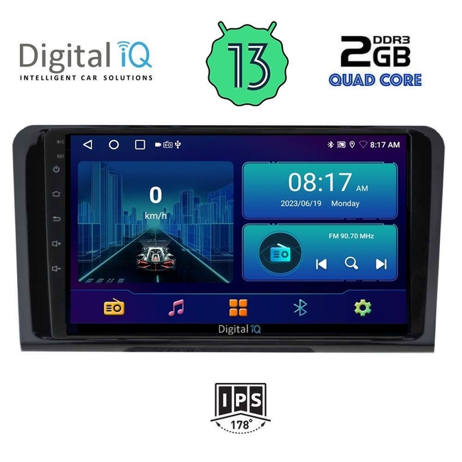 DIGITAL IQ BXB 1414_GPS (9inc) MULTIMEDIA TABLET for MERCEDES ML (W164) – GL (X164) mod. 2005-2011