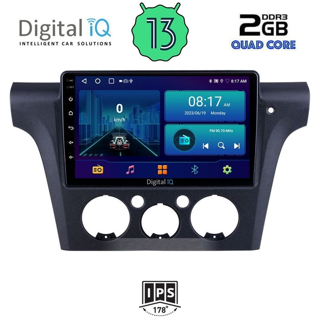 DIGITAL IQ BXB 1441_GPS CLIMA (10inc) MULTIMEDIA TABLET for MITSUBISHI OUTLANDER mod. 2001-2005 with CLIMA