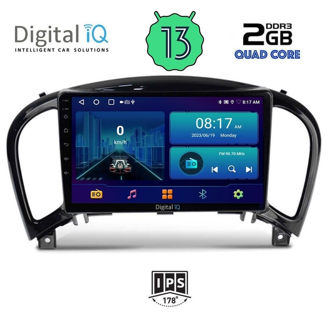 DIGITAL IQ BXB 1452_GPS (9inc) MULTIMEDIA TABLET for NISSAN JUKE mod. 2009-2020