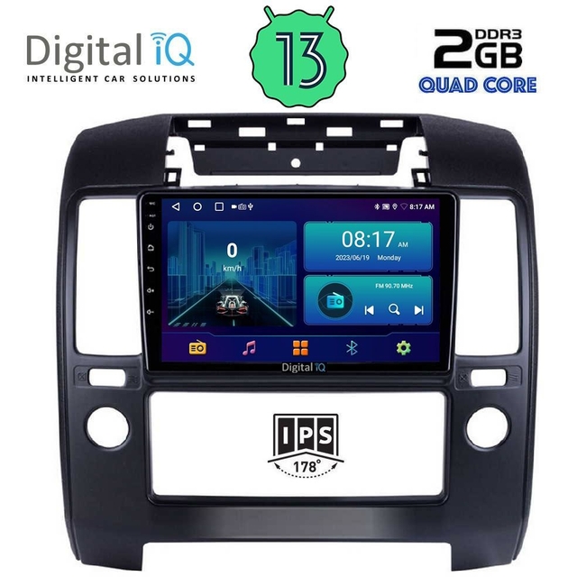 DIGITAL IQ BXB 1454_GPS A/C (9inc) MULTIMEDIA TABLET for NISSAN NAVARA D40 mod. 2006-2011 με A/C