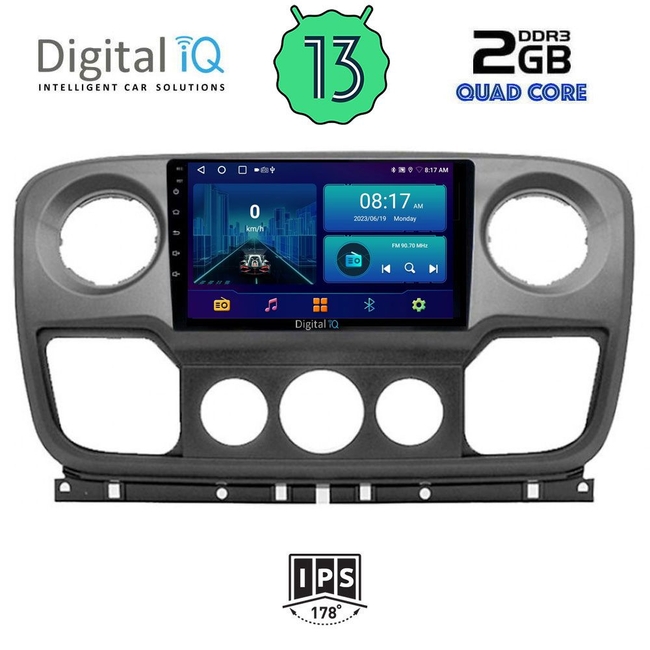 DIGITAL IQ BXB 1463_GPS (10inc) MULTIMEDIA TABLET for NISSAN NV400 - OPEL MOVANO - RENAULT MASTER mod. 2010-2020