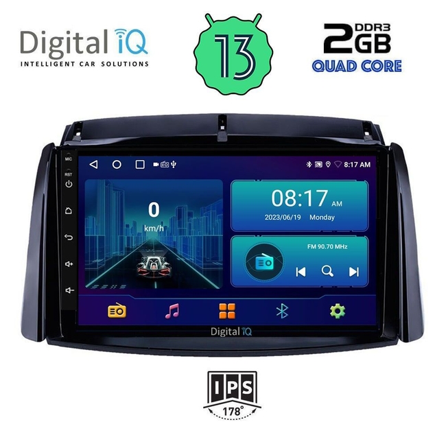 DIGITAL IQ BXB 1551_GPS (9inc) MULTIMEDIA TABLET for RENAULT KOLEOS mod. 2006-2016