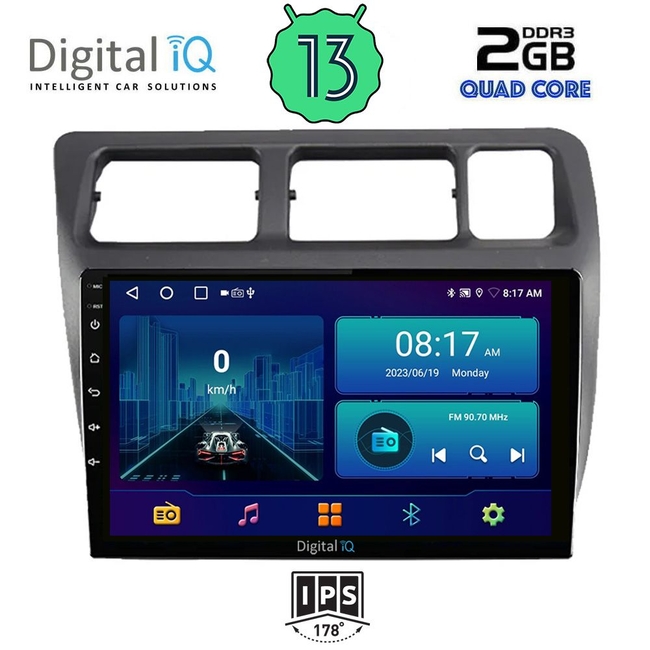 DIGITAL IQ BXB 1710_GPS (9inc) MULTIMEDIA TABLET for TOYOTA COROLLA mod. 1992-1997