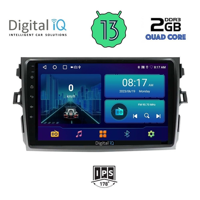 DIGITAL IQ BXB 1713_GPS (9inc) MULTIMEDIA TABLET for TOYOTA COROLLA 4D mod. 2006-2012