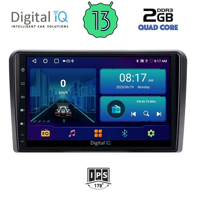 DIGITAL IQ BXB 1451_GPS (10inc) MULTIMEDIA TABLET for NISSAN MICRA mod. 2014-2017