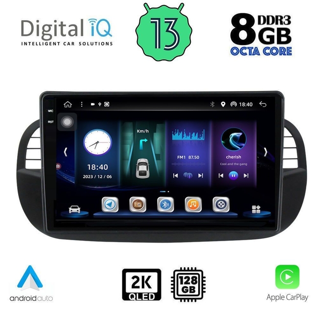 DIGITAL IQ BXD 11130_CPA (9inc) MULTIMEDIA TABLET for FIAT 500 mod. 2007-2015