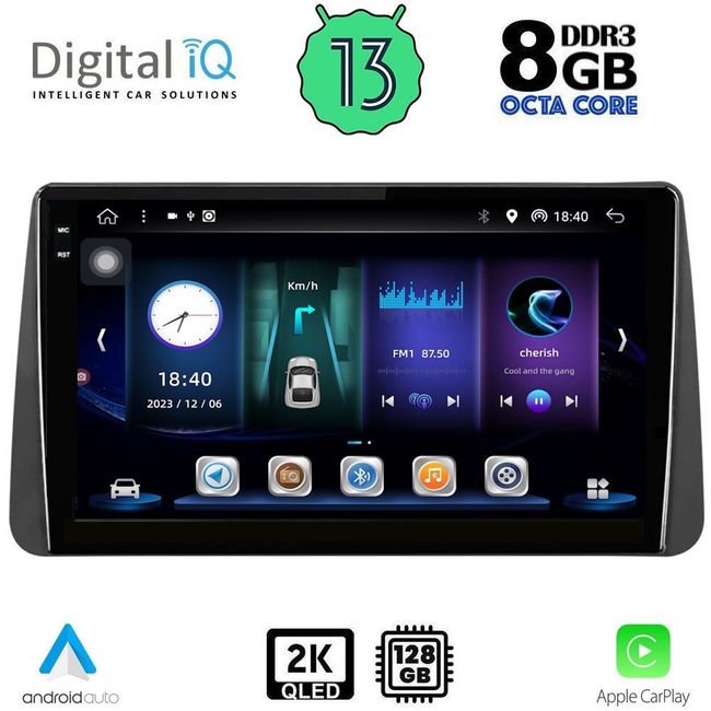 DIGITAL IQ BXD 11149_CPA DASH (9inc) MULTIMEDIA TABLET for FIAT TIPO mod. 2018-2023