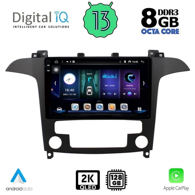 DIGITAL IQ BXD 11175_CPA CLIMA (9inc) MULTIMEDIA TABLET for FORD SMAX mod. 2006-2014