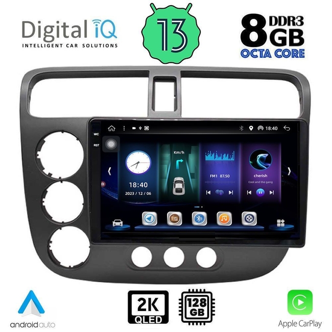 DIGITAL IQ BXD 11187_CPA (9inc) MULTIMEDIA TABLET for HONDA CIVIC 4D mod. 2001-2006