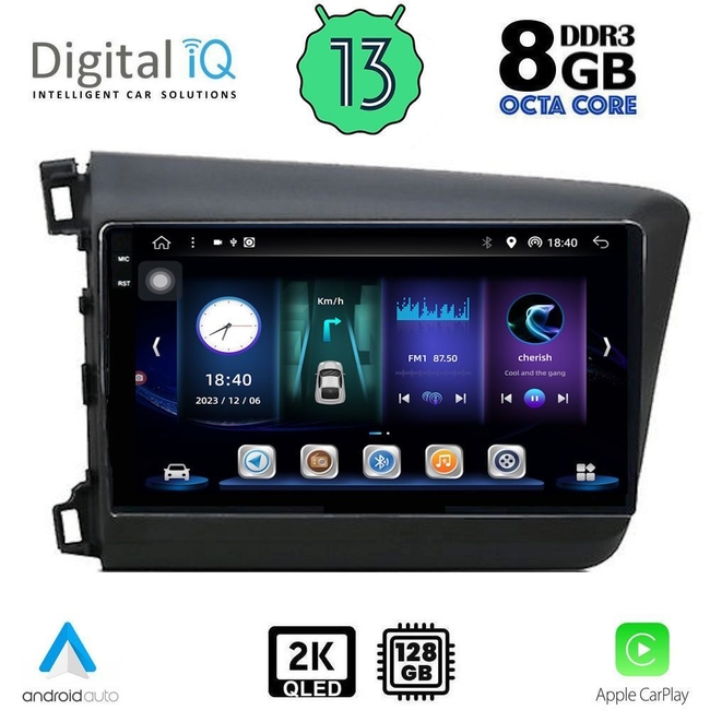 DIGITAL IQ BXD 111904D_CPA (9inc) MULTIMEDIA TABLET for HONDA CIVIC 4Doors mod. 2012-2016