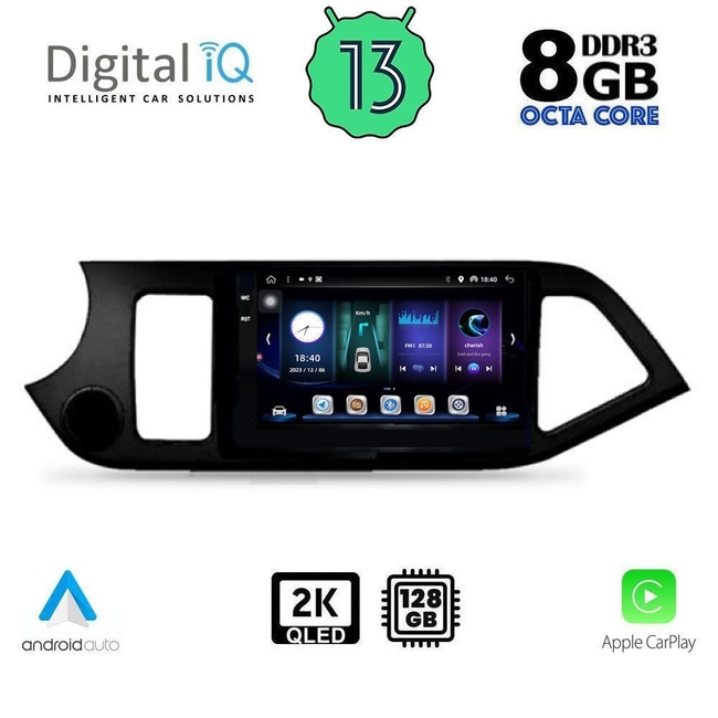 DIGITAL IQ BXD 11308_CPA (9inc) MULTIMEDIA TABLET for KIA PICANTO mod. 2011-2017