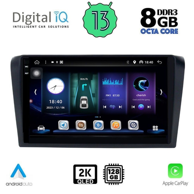 DIGITAL IQ BXD 11365_CPA (9inc) MULTIMEDIA TABLET for MAZDA 3 mod. 2003-2008