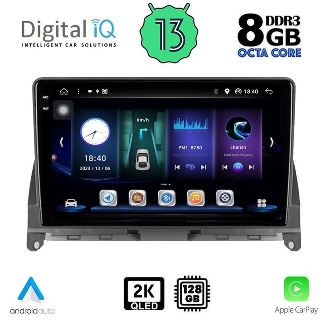 DIGITAL IQ BXD 11405_CPA (9inc) MULTIMEDIA TABLET for MERCEDES C (W204) mod. 2007-2011