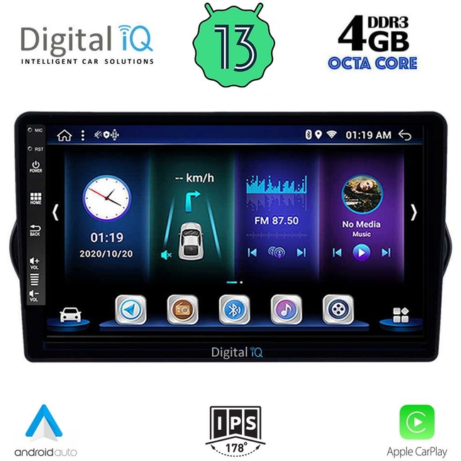 DIGITAL IQ BXD 6148_CPA (9inc) MULTIMEDIA TABLET for FIAT TIPO mod. 2015-2023