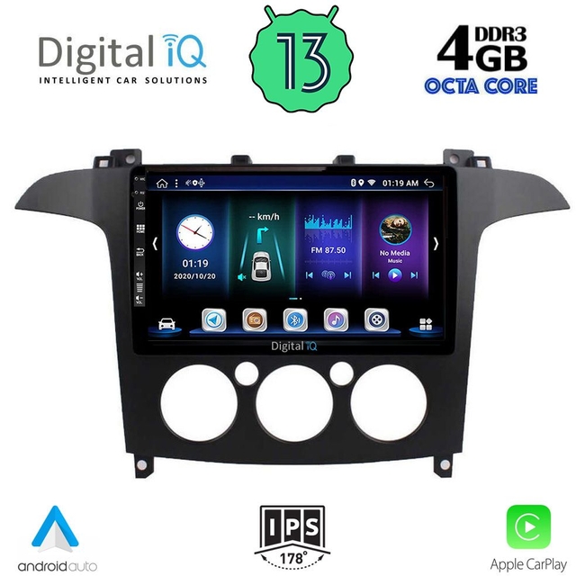 DIGITAL IQ BXD 6175_CPA A/C (9inc) MULTIMEDIA TABLET for FORD SMAX mod. 2006-2014